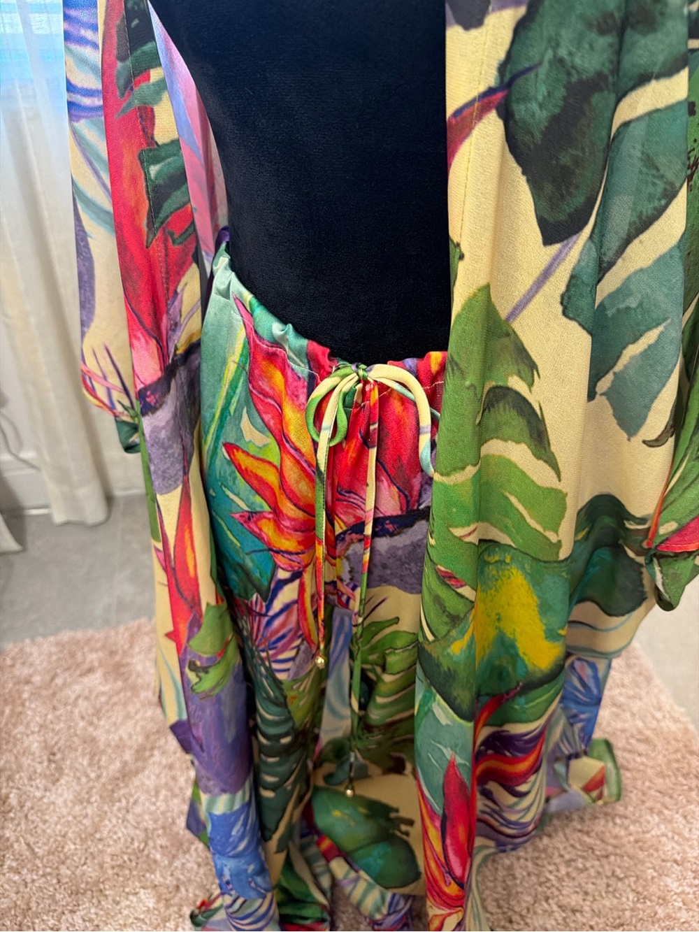 Ramona LaRue by Arianne Tropical Chiffon & Satin Crepe Pant Set – Size S/M NWOT - Picture 3 of 8